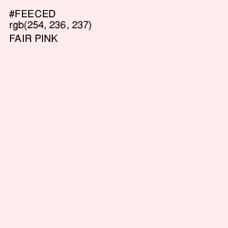 #FEECED - Fair Pink Color Image